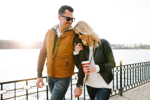 Young couple celebrating after LASIK