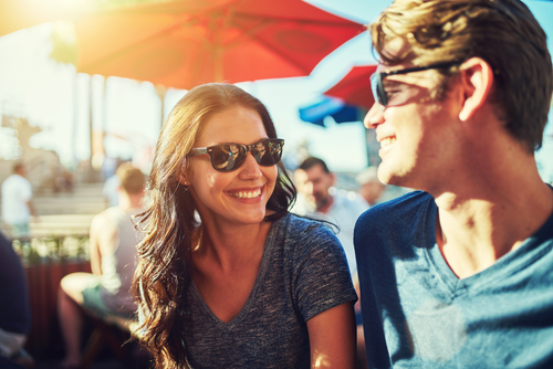 Young couple celebrating after LASIK