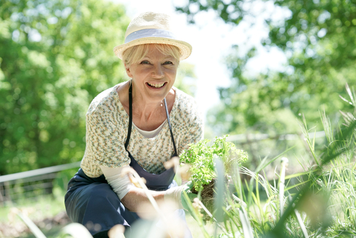 Woman gardening after Cataract Surgery