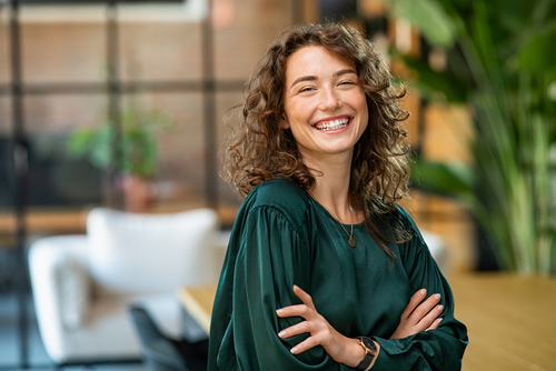 Lady smiling at camera